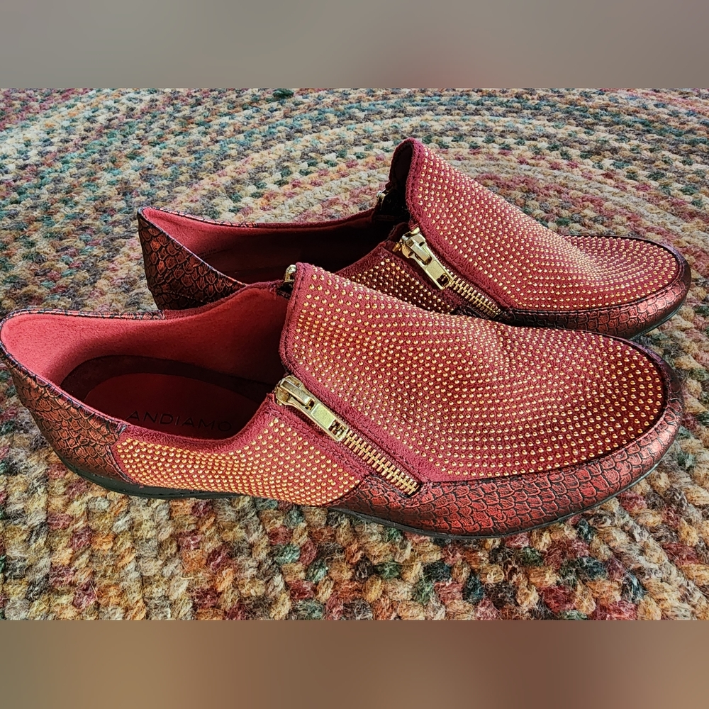 Andiamo Ladies Slip On Shoe, Size 11W